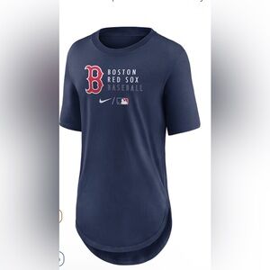 Boston Red Sox Nike Women’s XXL Crew Neck Navy T-Shirt•Genuine MLB Merchandise